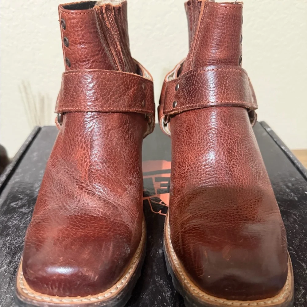 Freebird Chestnut Leather Ankle Boots - Picture 5 of 8